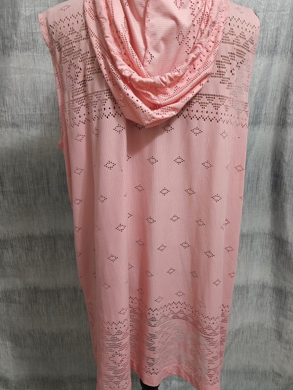 Dotti Pink Hooded Crochet Swim Coverup - Picture 3 of 3